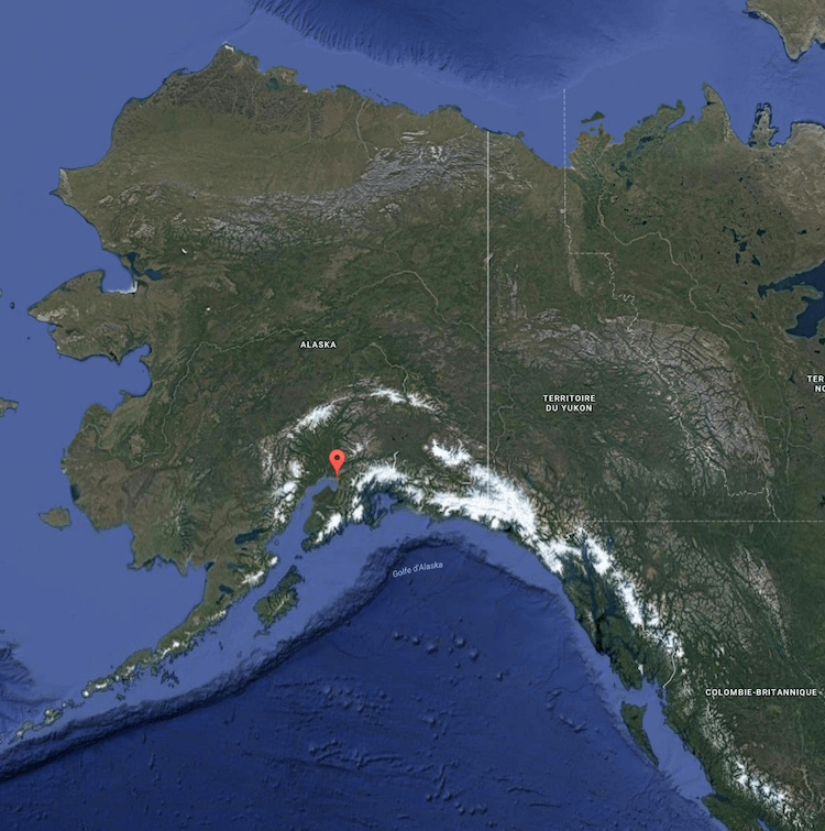 Carte situant Cook Inlet en Alaska