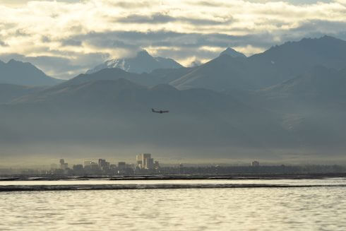 La ville d'Anchorage a une excellente vue sur le golfe de Cook.